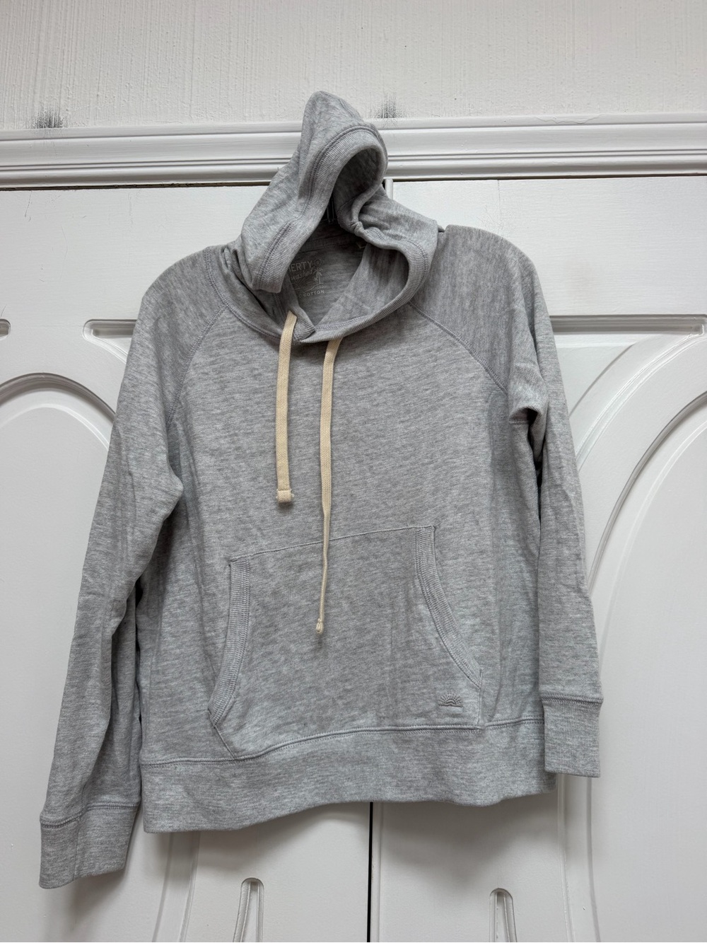Faherty Sunwashed Organic Cotton hoodie in Light Gray